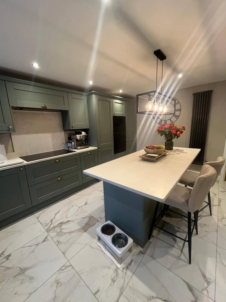 Completed kitchen electrical installation by RCD Electrical Installations Sheffield